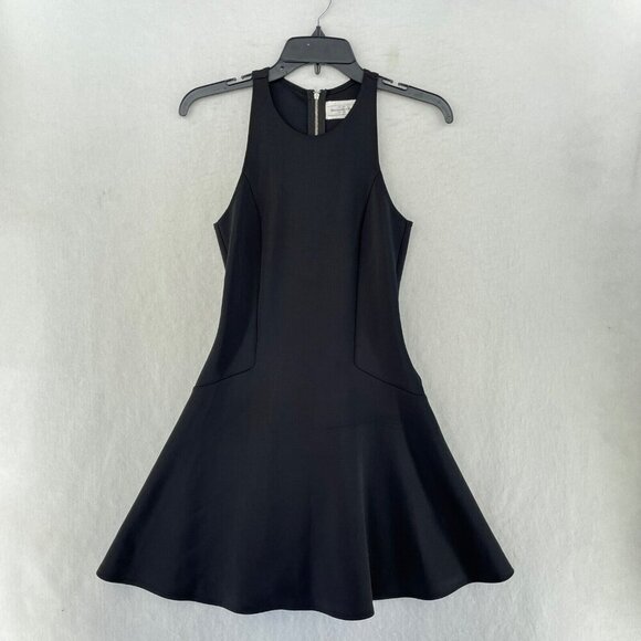 Abercrombie & Fitch Dress Women's Small Black Sleeveless Round Neck Fit & Flare - Picture 1 of 9